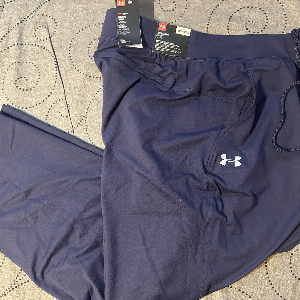 UNDER ARMOUR BLUE COLDGEAR DARK BLUE SWEATPANTS JOGGERS SIZE 4XL OR M MEN $99.99